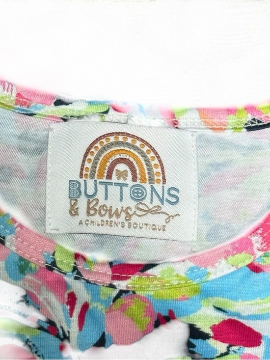 Buttons & Bows Boutique Dress 4T Floral Flutter Sleeve Twirl - Picture 2 of 9